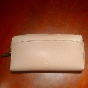 Kate Spade Zip-Around Continental Wallet in light pink